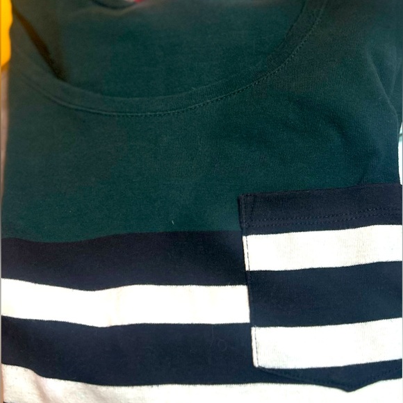 💫DIVIDED by H&M Women’s 3/4 Sleeves Cotton Striped Jersey w Pocket - Picture 4 of 7